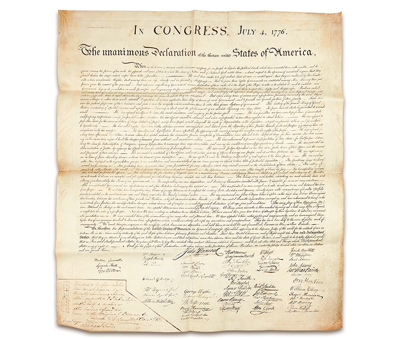 William J. Stone’s 1823 printing of the Declaration of Independence